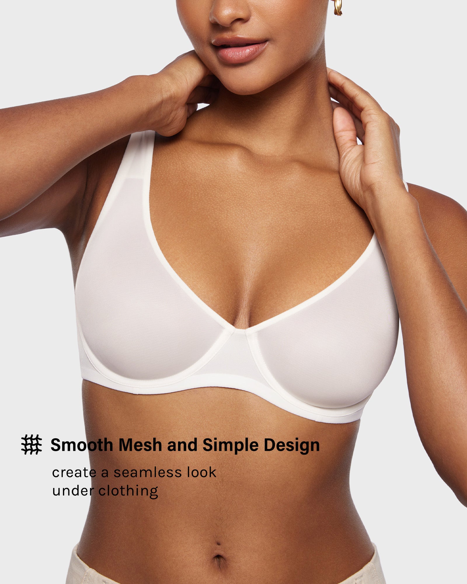 Cosnufy™ Mesh Balconette Bra