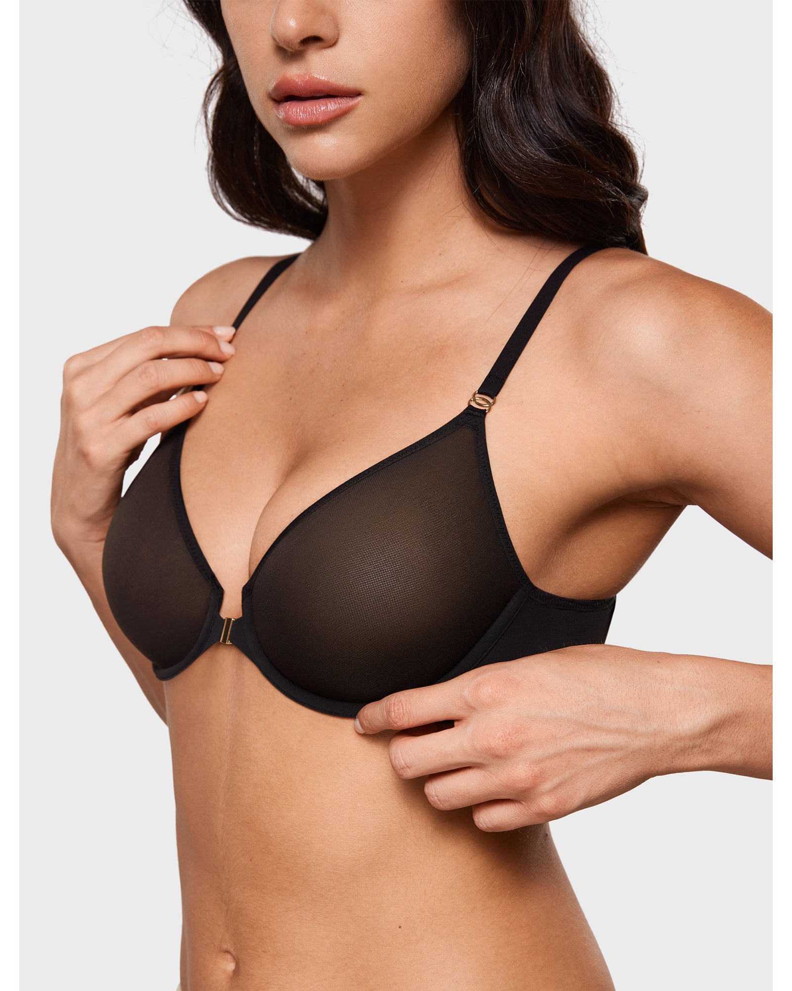 Cosnufy® Sheer Front Closure Bra