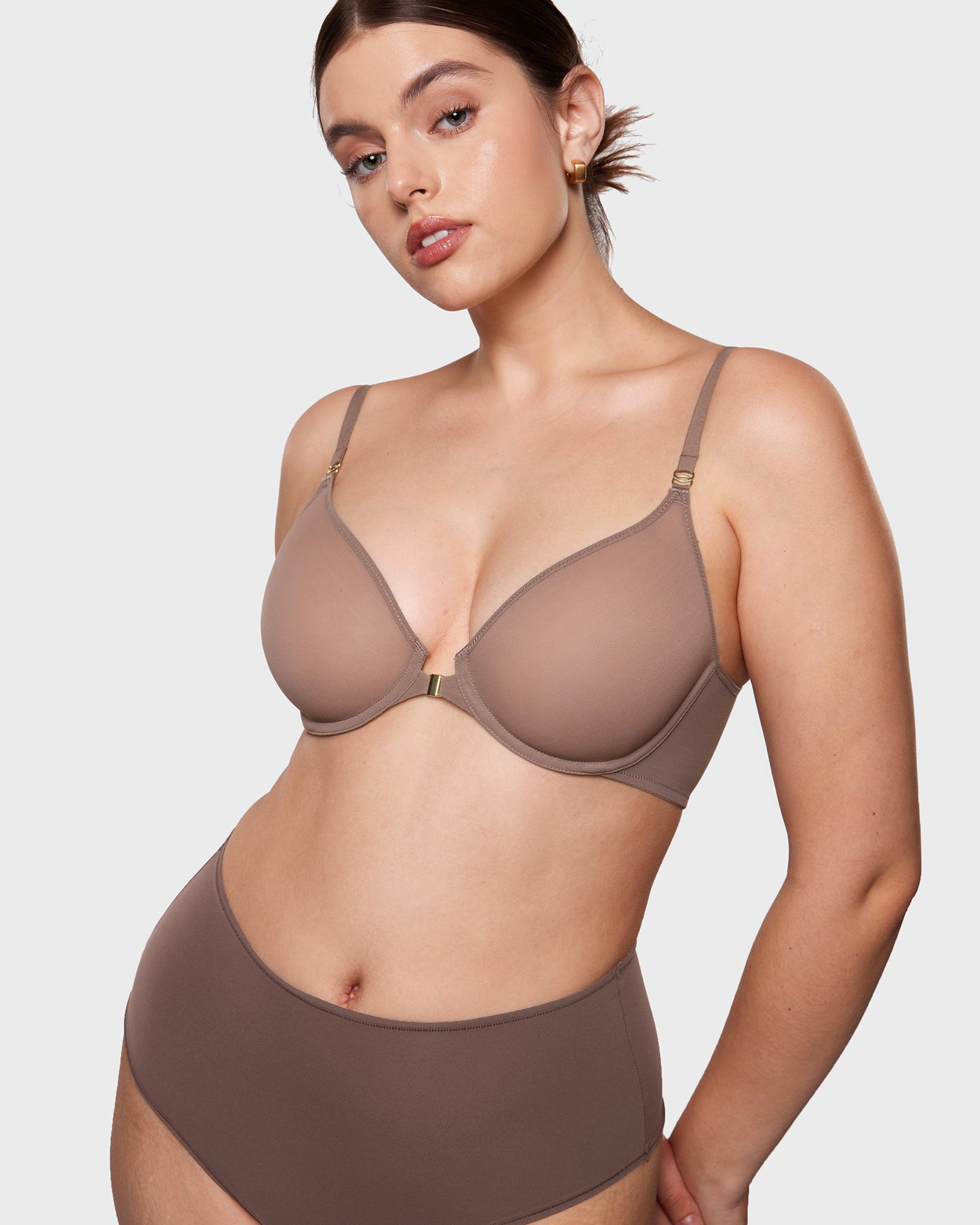 Cosnufy® Sheer Front Closure Bra