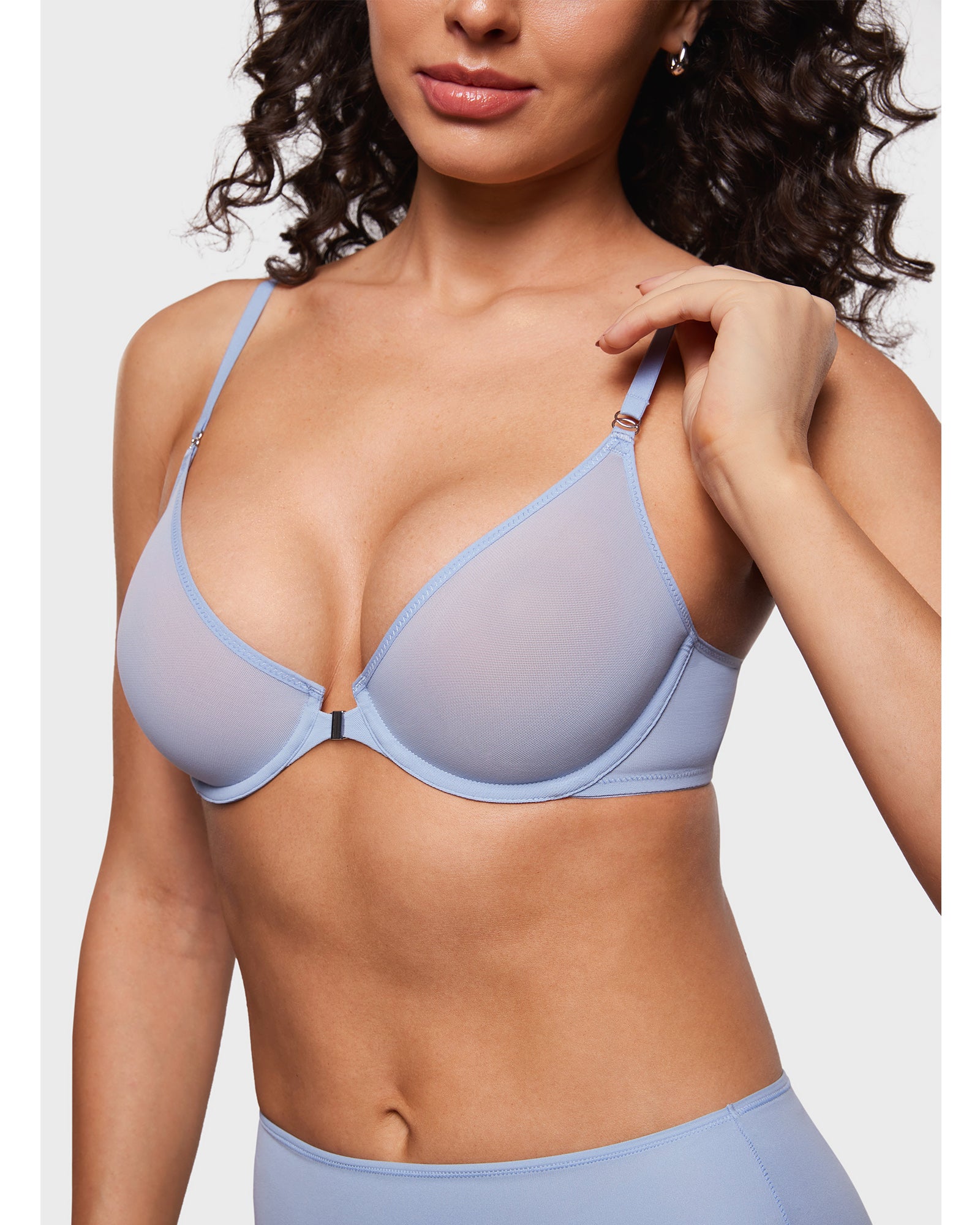 Cosnufy® Sheer Front Closure Bra